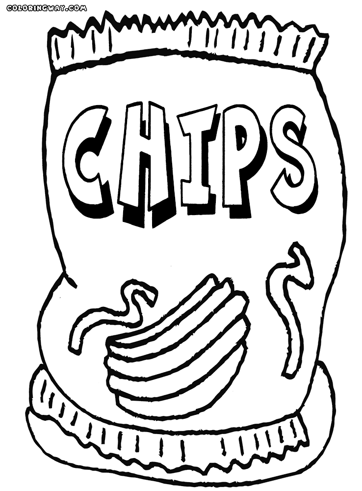 Chips coloring pages | Coloring pages to download and print