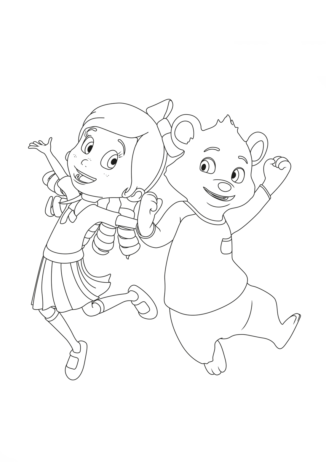 Goldie And Bear Coloring Pages Free