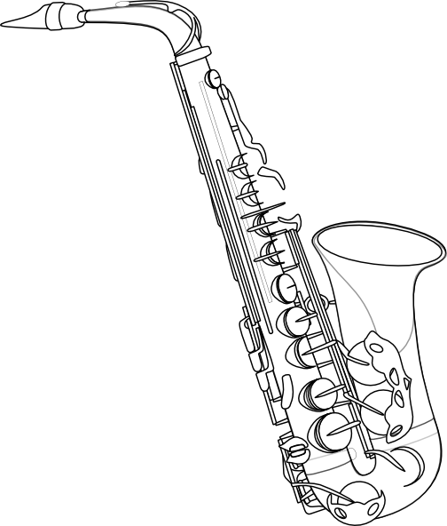 Image for Saxophone Drawing | Saxophone art, Saxophone tattoo ...