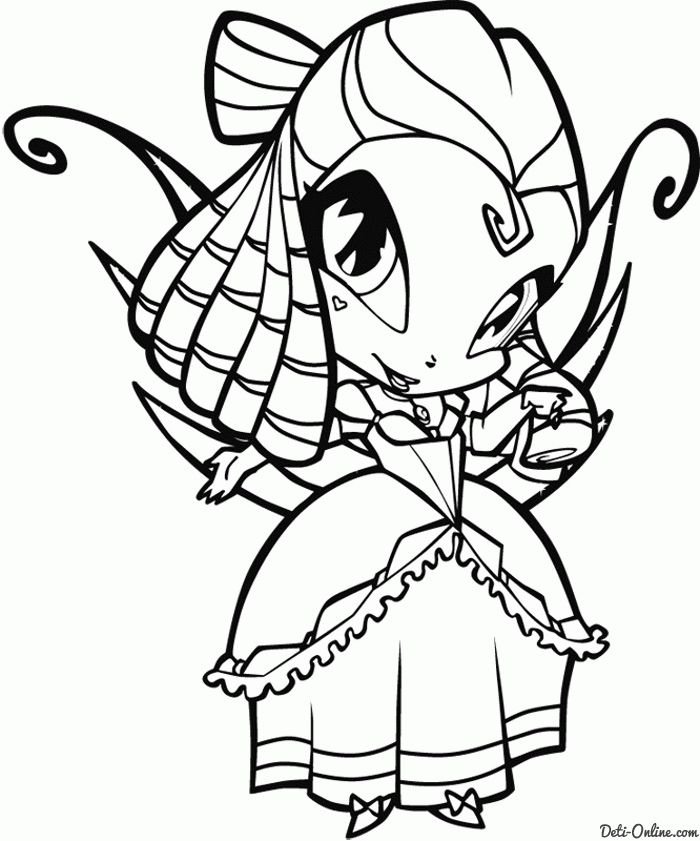 Winx Pixies - Coloring Pages for Kids and for Adults