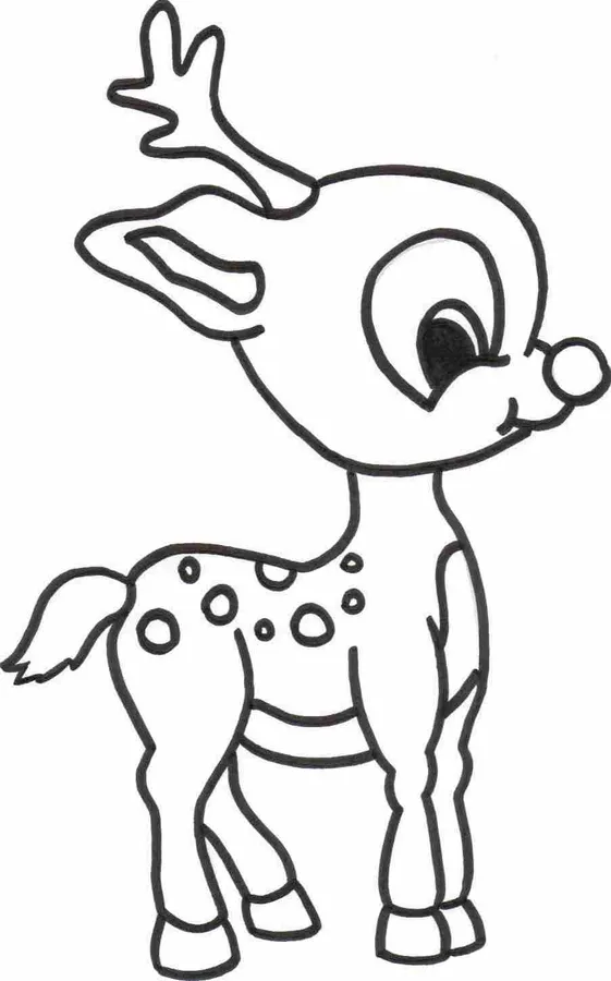 Cartoon Animal Coloring Pages Christmas - Coloring Pages For All Ages