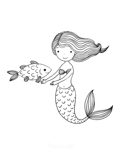 Printable Mermaid Coloring Pages with Free PDFs