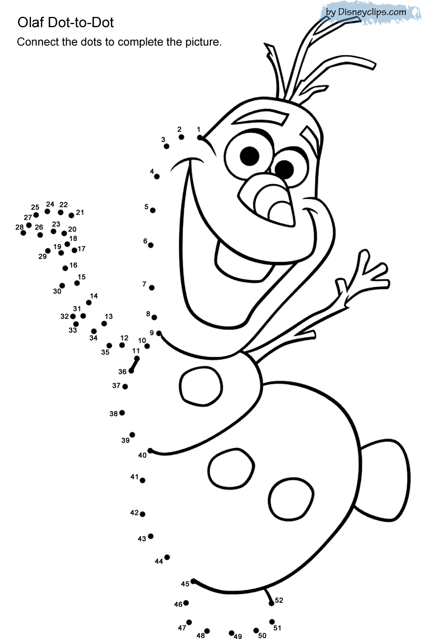 Printable Disney Dot-to-Dot Coloring Pages (2) | Disneyclips.com