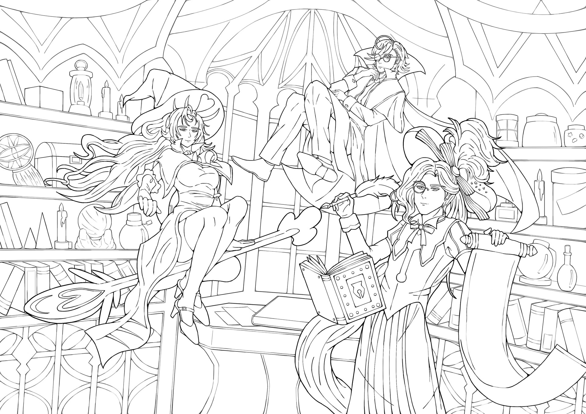 ArtStation - The Professors Cookies fanart from Cookie Run Kingdom(Lineart  illustration)