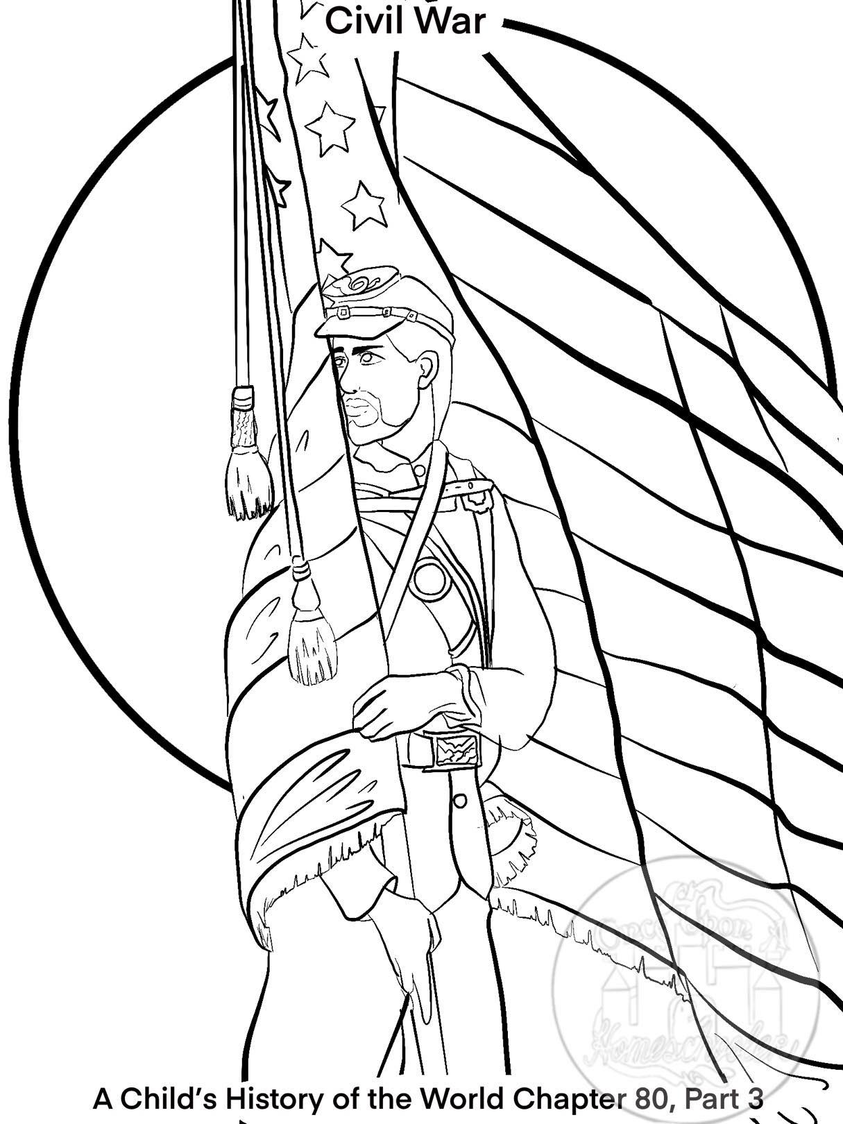 A Child's History of the World Coloring Page Chapter 80 Part 3 (of 4) -  Once Upon a Homeschooler