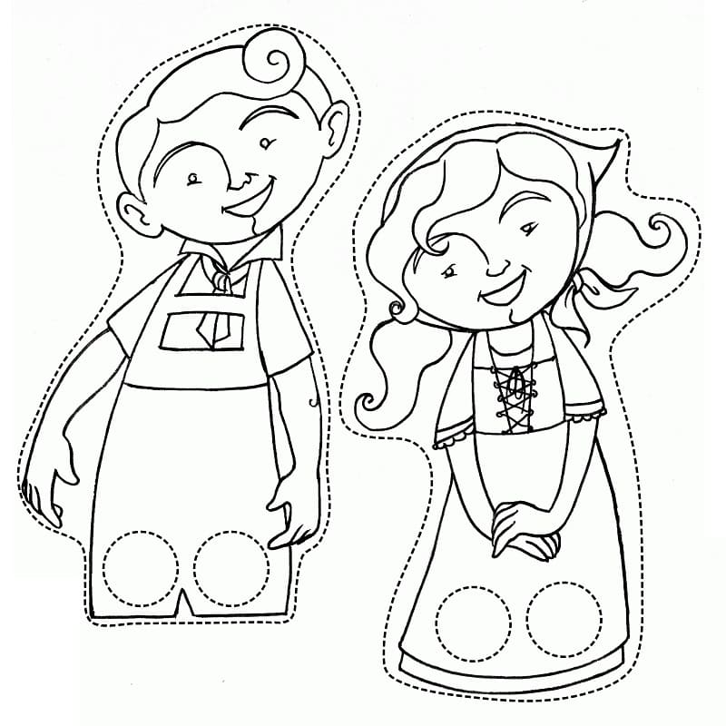 Finger Puppets Coloring Page - Free Printable Coloring Pages for Kids