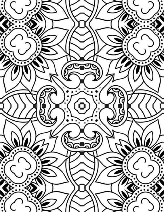 Mandala Wellness Coloring Pages for Adults With Easy Download - Etsy