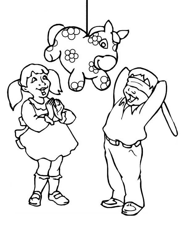 Mexican Pinata Coloring Page - Get Coloring Pages