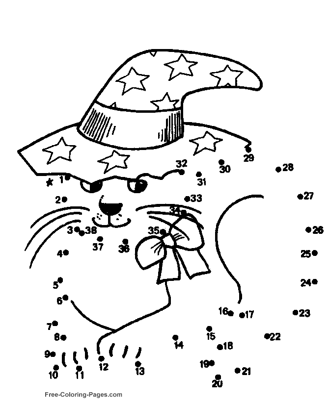 Connect the dots pages Cat