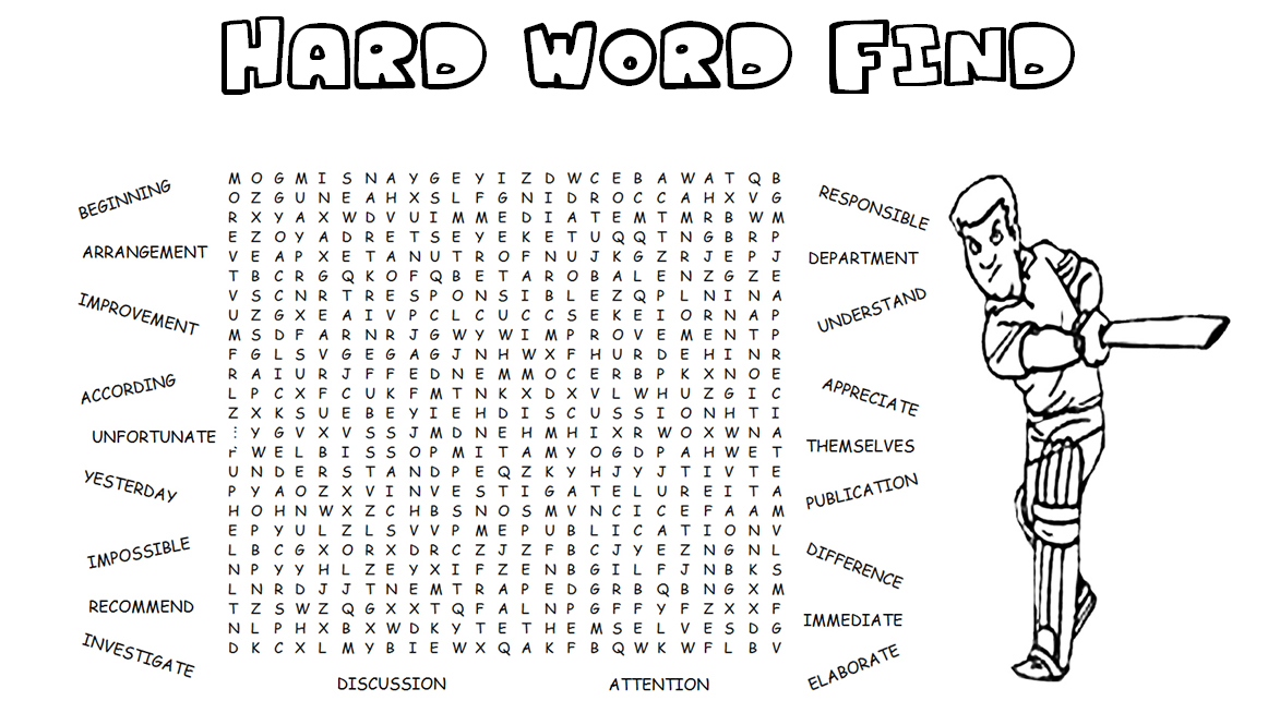 Spelling Games - Word Find - Colouring Page