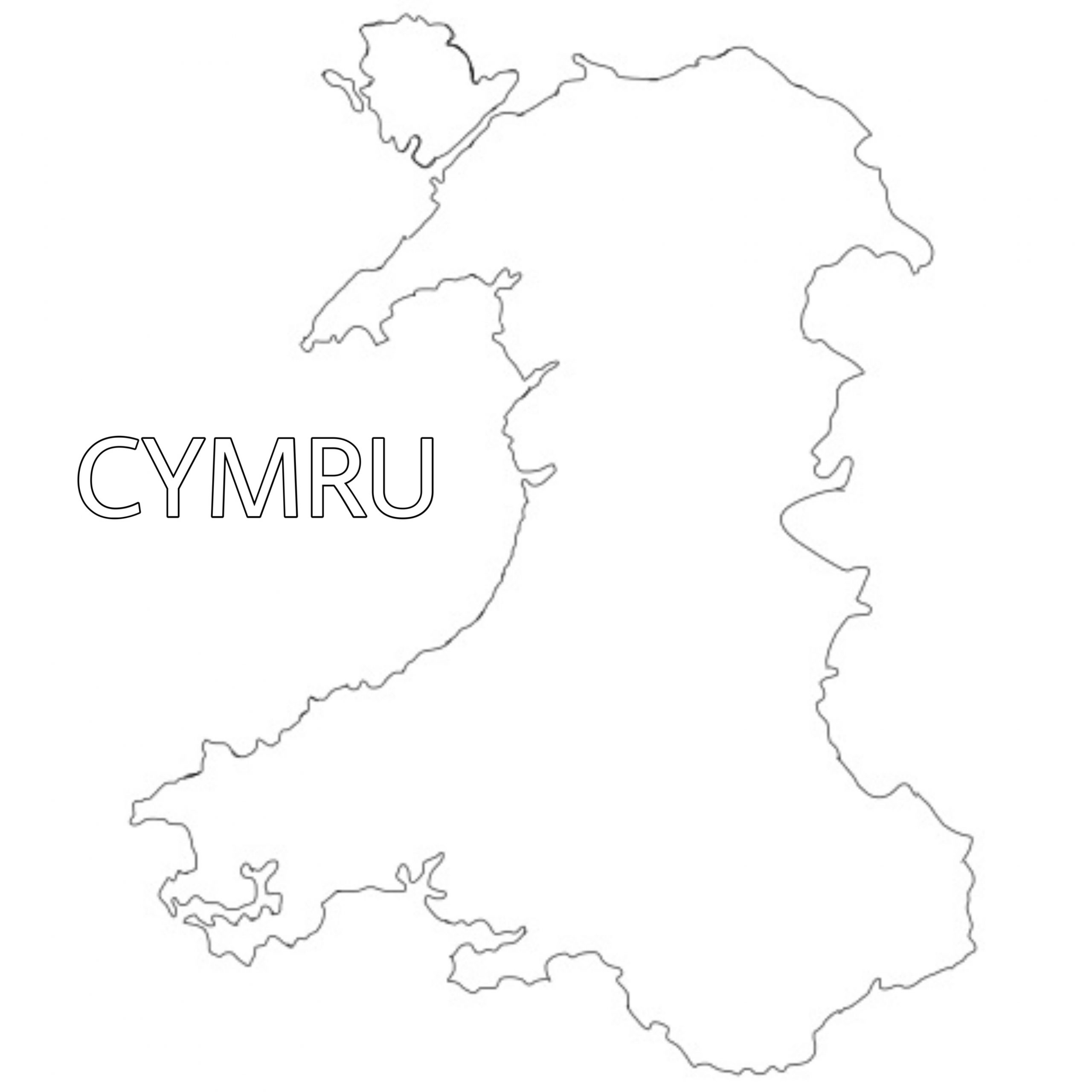 Map Cymru ~ Map of Wales - Helping Hands Craft