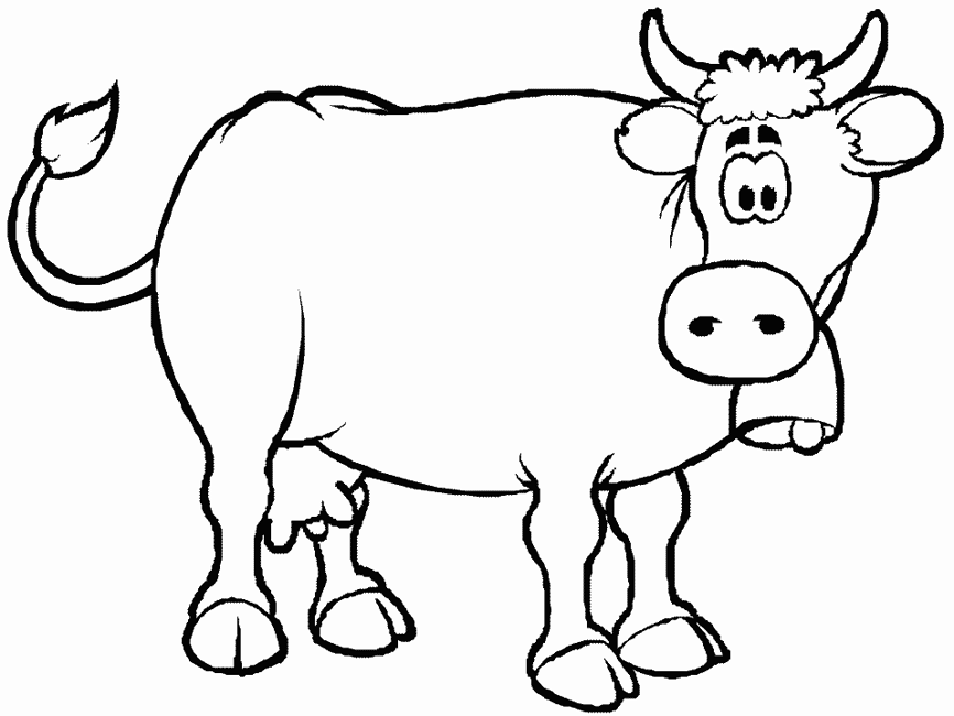 Cow coloring page - Cow free printable coloring pages animals