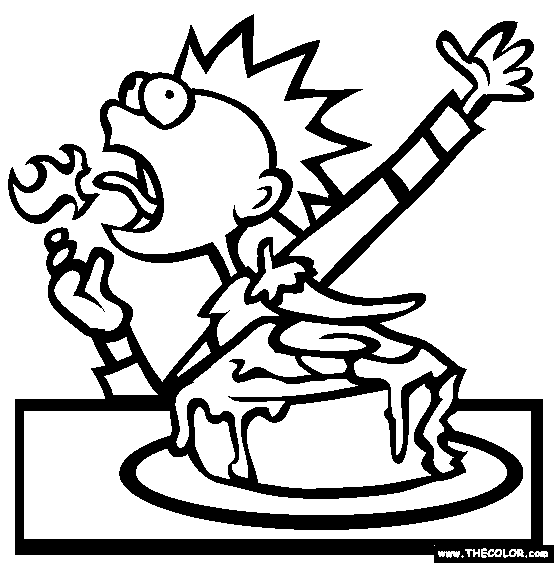 Hot Pepper Cinnamon Roll Online Coloring Page