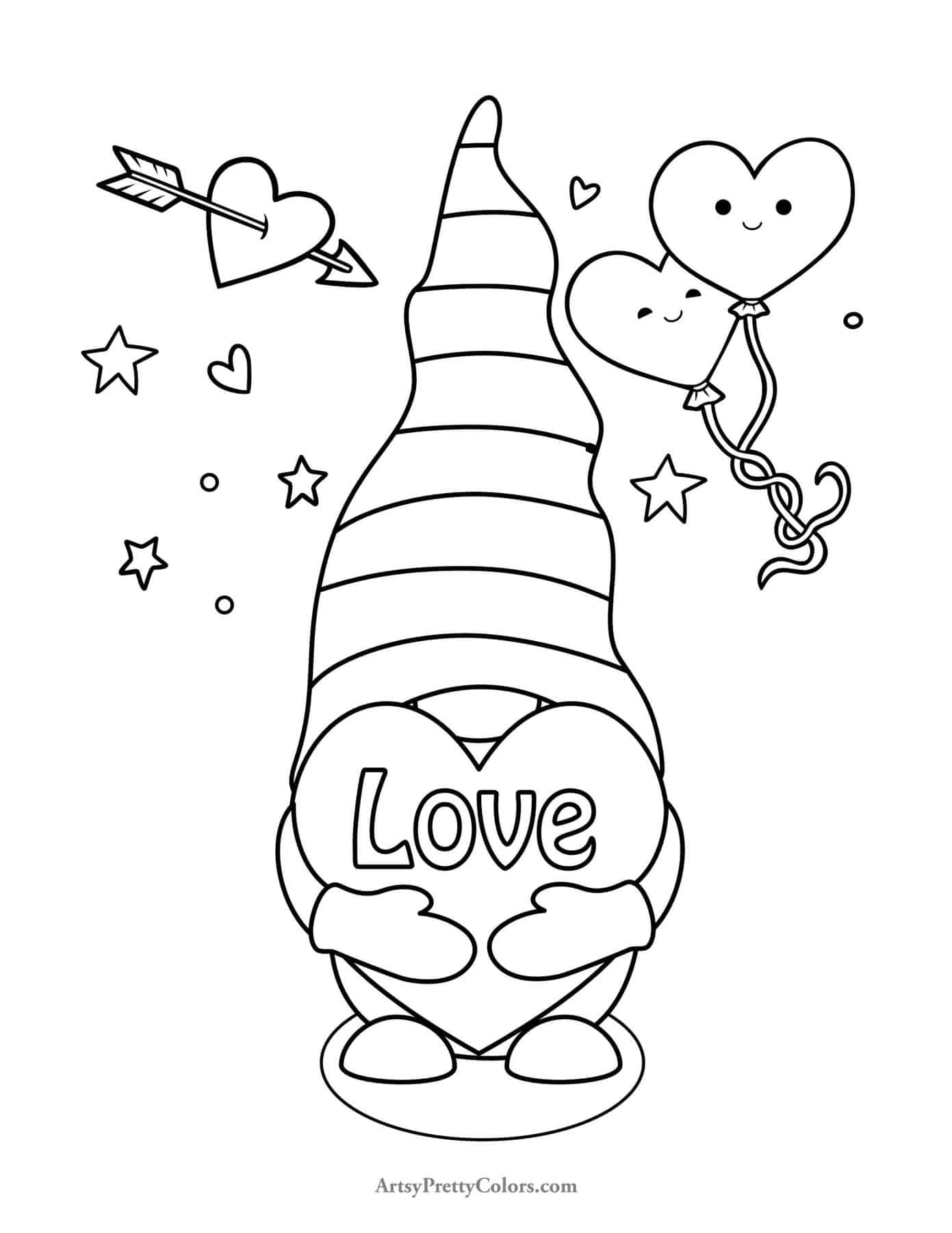 60 Valentine's Day Coloring Pages for Free - Artsy Pretty Plants