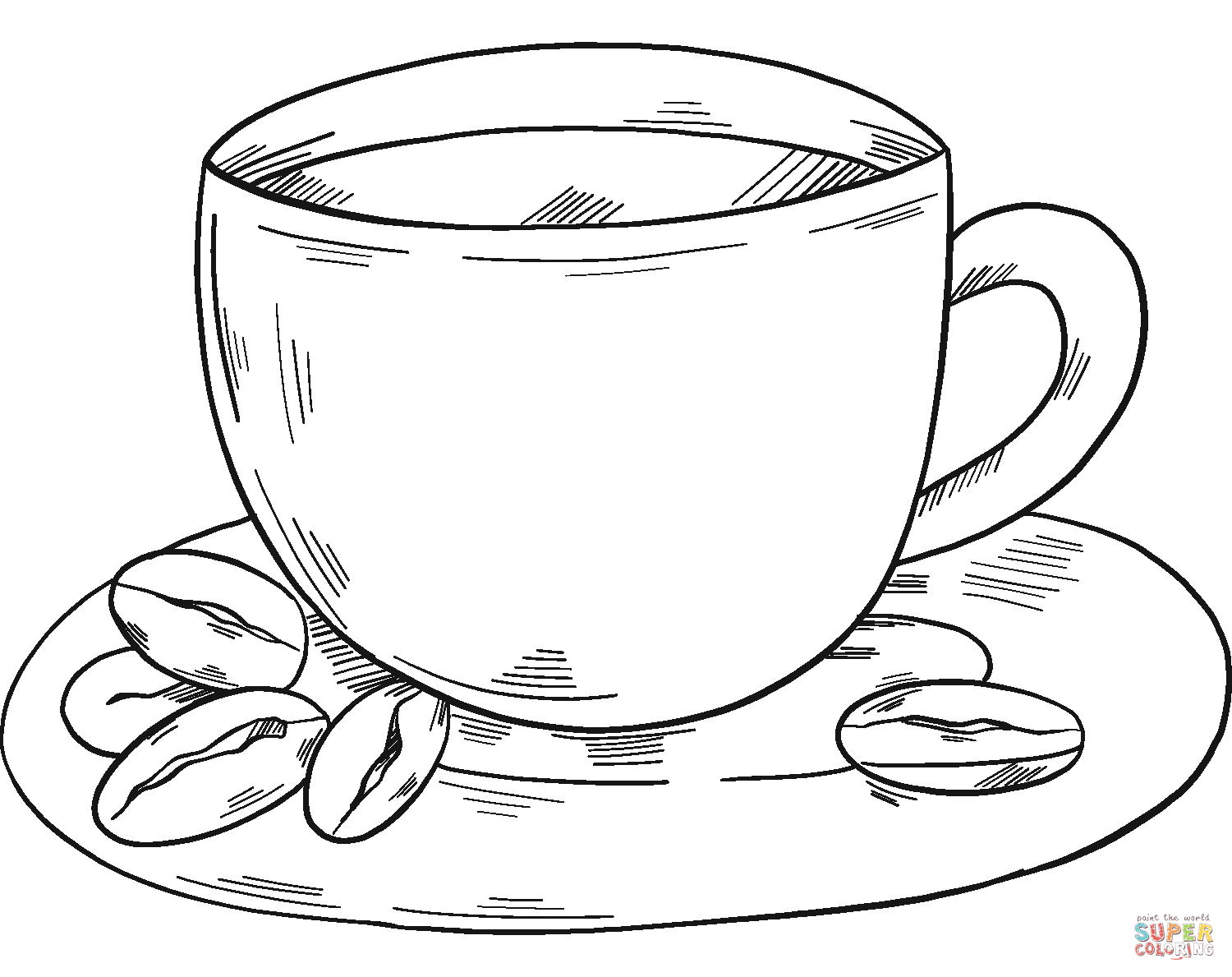 Cup of Coffee coloring page | Free Printable Coloring Pages