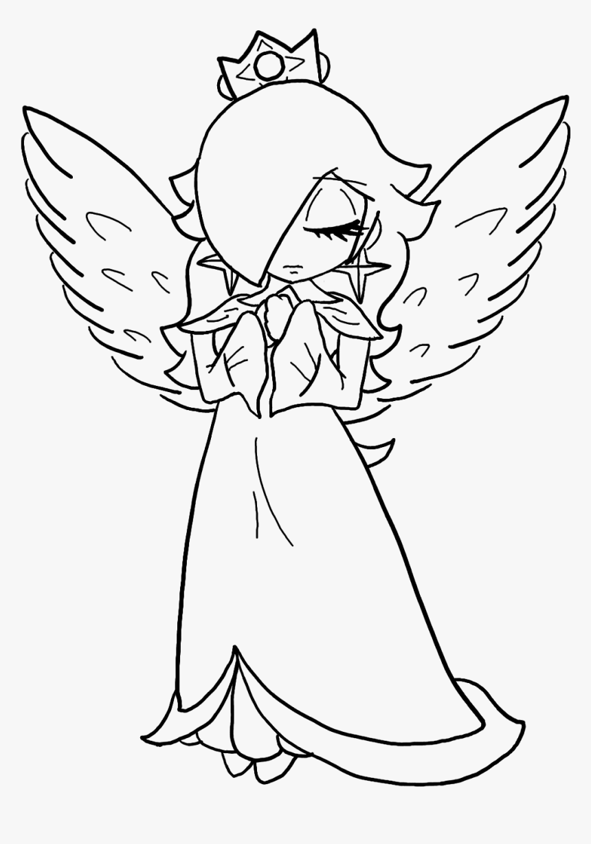 Rosalina Mario Coloring Pages - Princess Rosalina Coloring Pages, HD Png  Download - kindpng