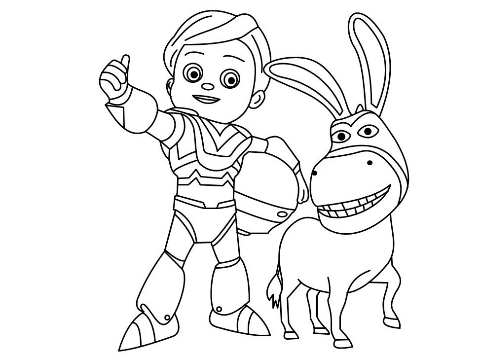 ViR and Chulbul the Donkey colouring image