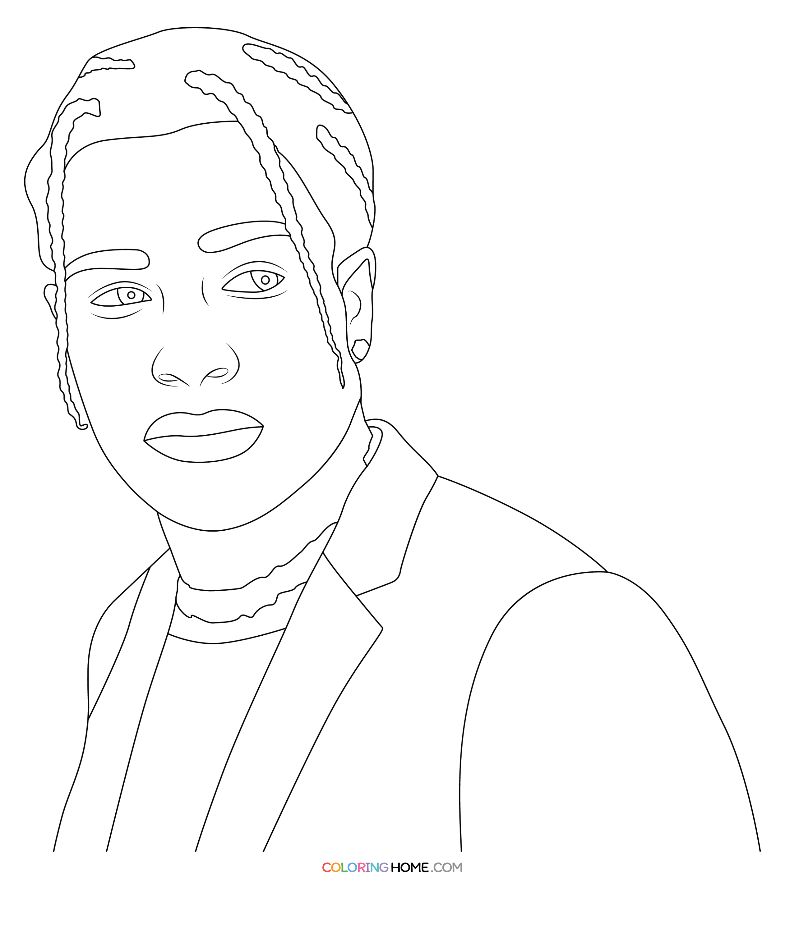 ASAP Rocky coloring page