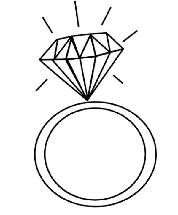 Wedding Rings Coloring Pages Printable PDF - Coloringfolder.com | Wedding  coloring pages, Ring sketch, Elegant wedding rings