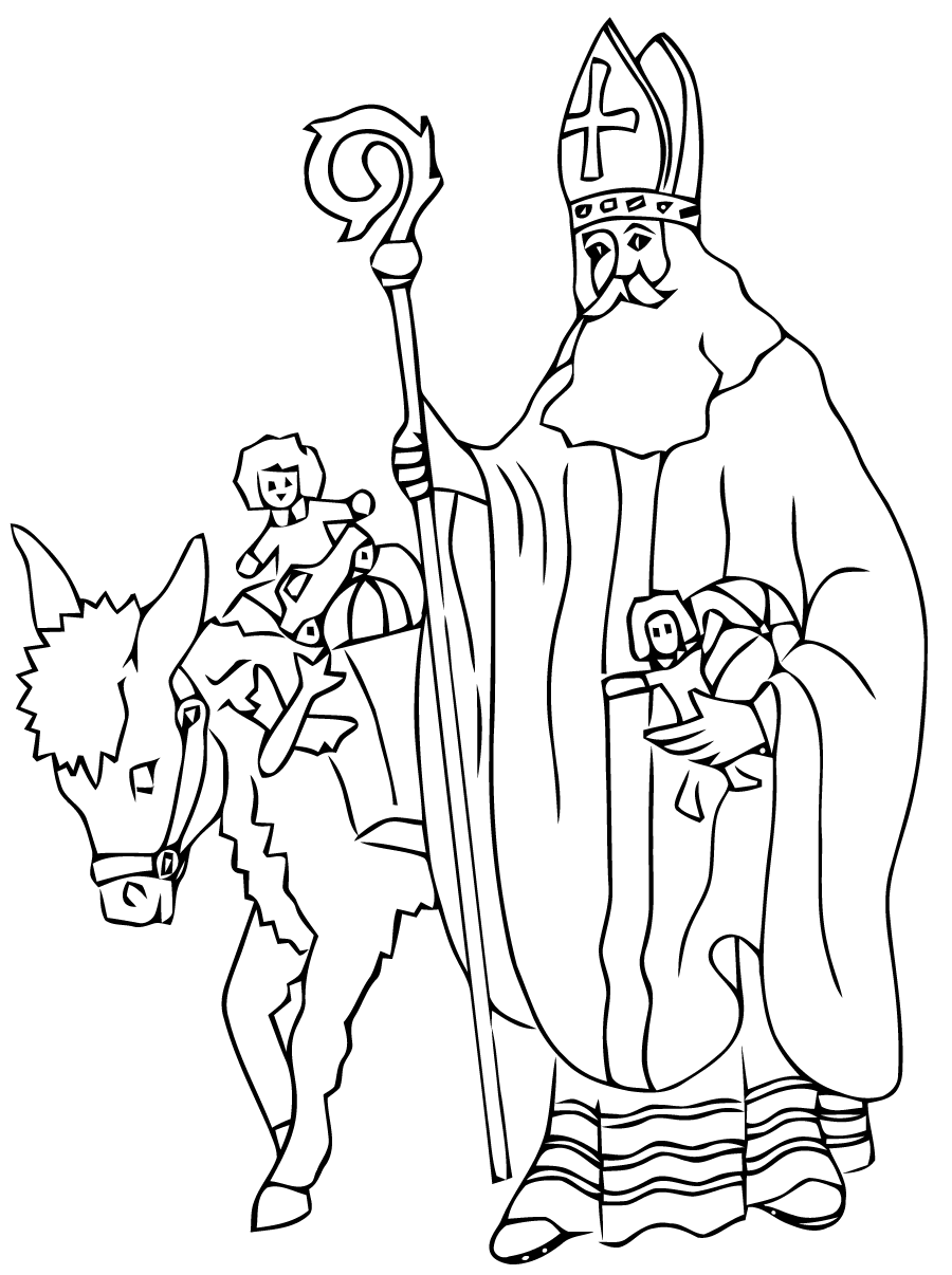 Saint nicolas coloring pages - Coloring for kids : coloriage-saint ...