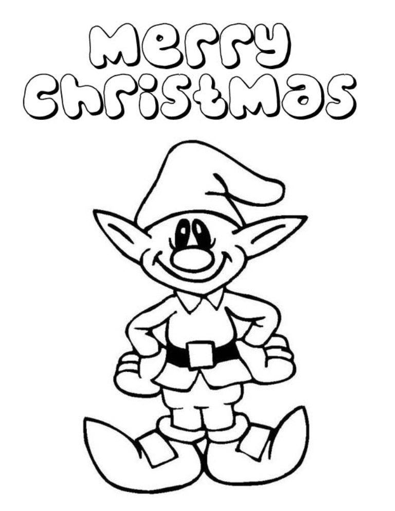 Elf Merry Christmas Coloring Pages | Christmas Coloring pages of ...