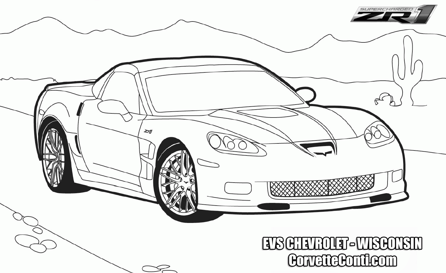 Corvette Coloring Page