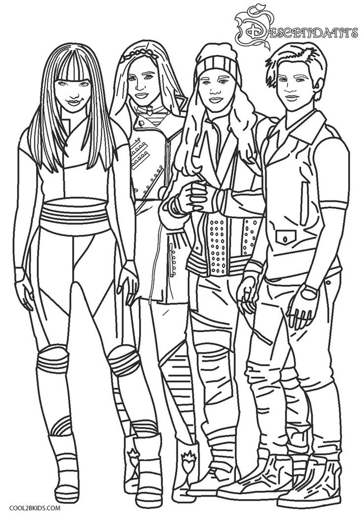 Free Printable Descendants Coloring ...