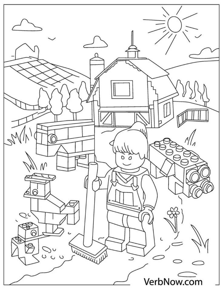 Lego Coloring Pages | Hard-working ...