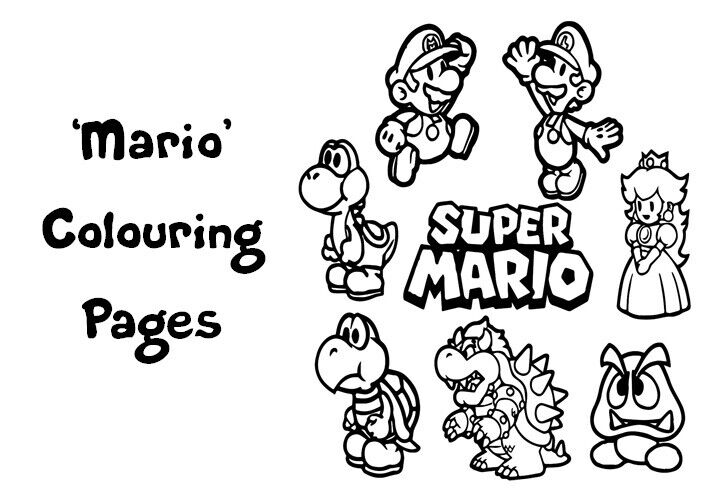 MARIO Colouring Pages - 20 Sheets ...