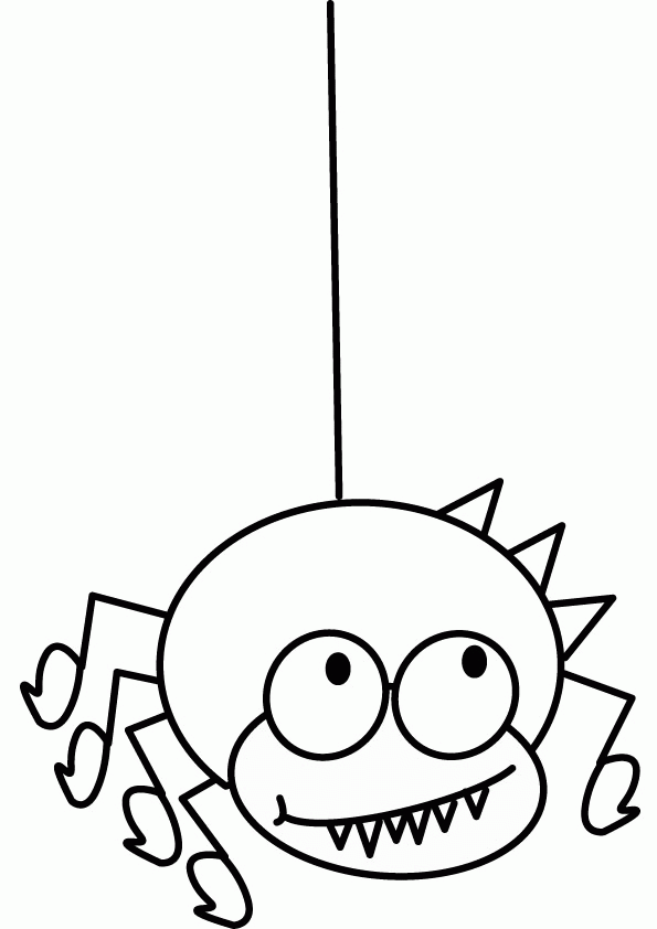 Wacky spider coloring pages pictures