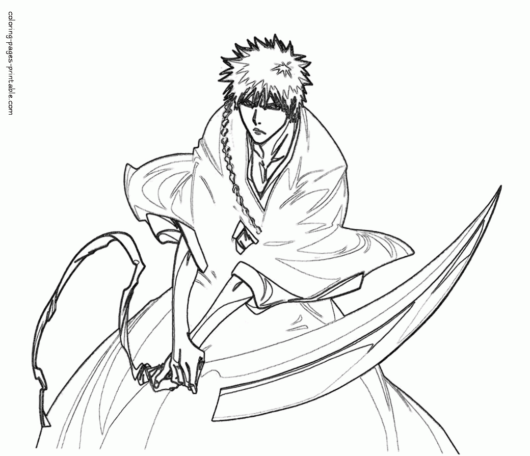 Bleach Anime Coloring Page - Coloring Nation