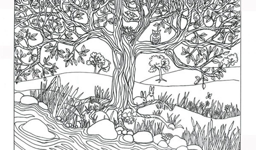 HD tree coloring pages for adults In best coloring pages image ...