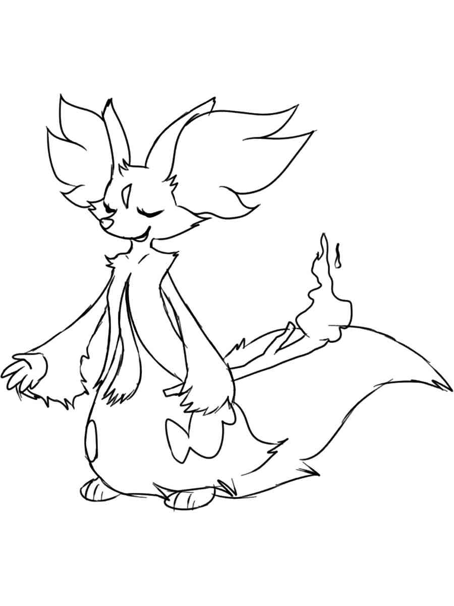 Pokemon Delphox coloring pages - Free Printable