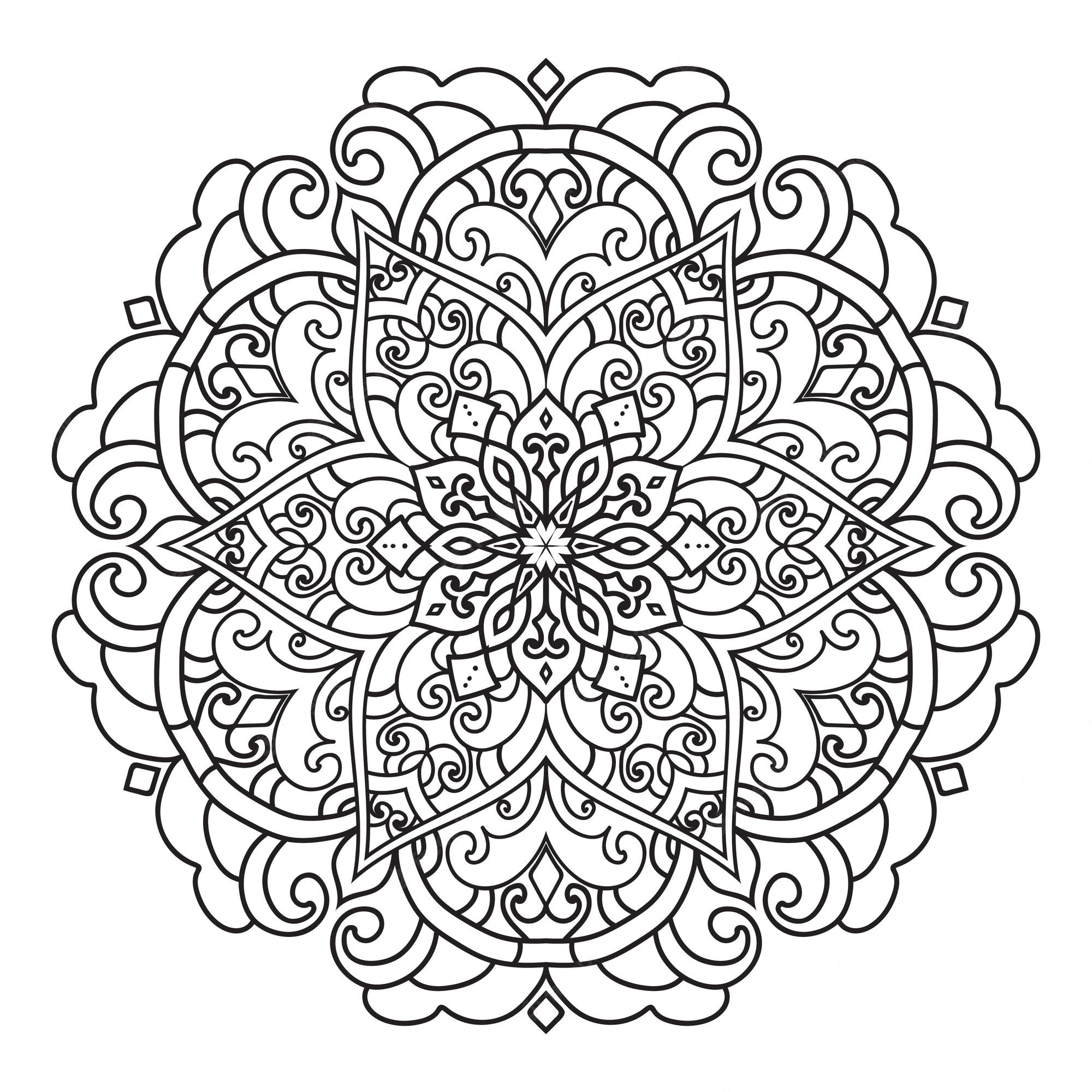 Premium Vector | Mandalas for coloring book color pages .anti-stress  coloring book page for adults.