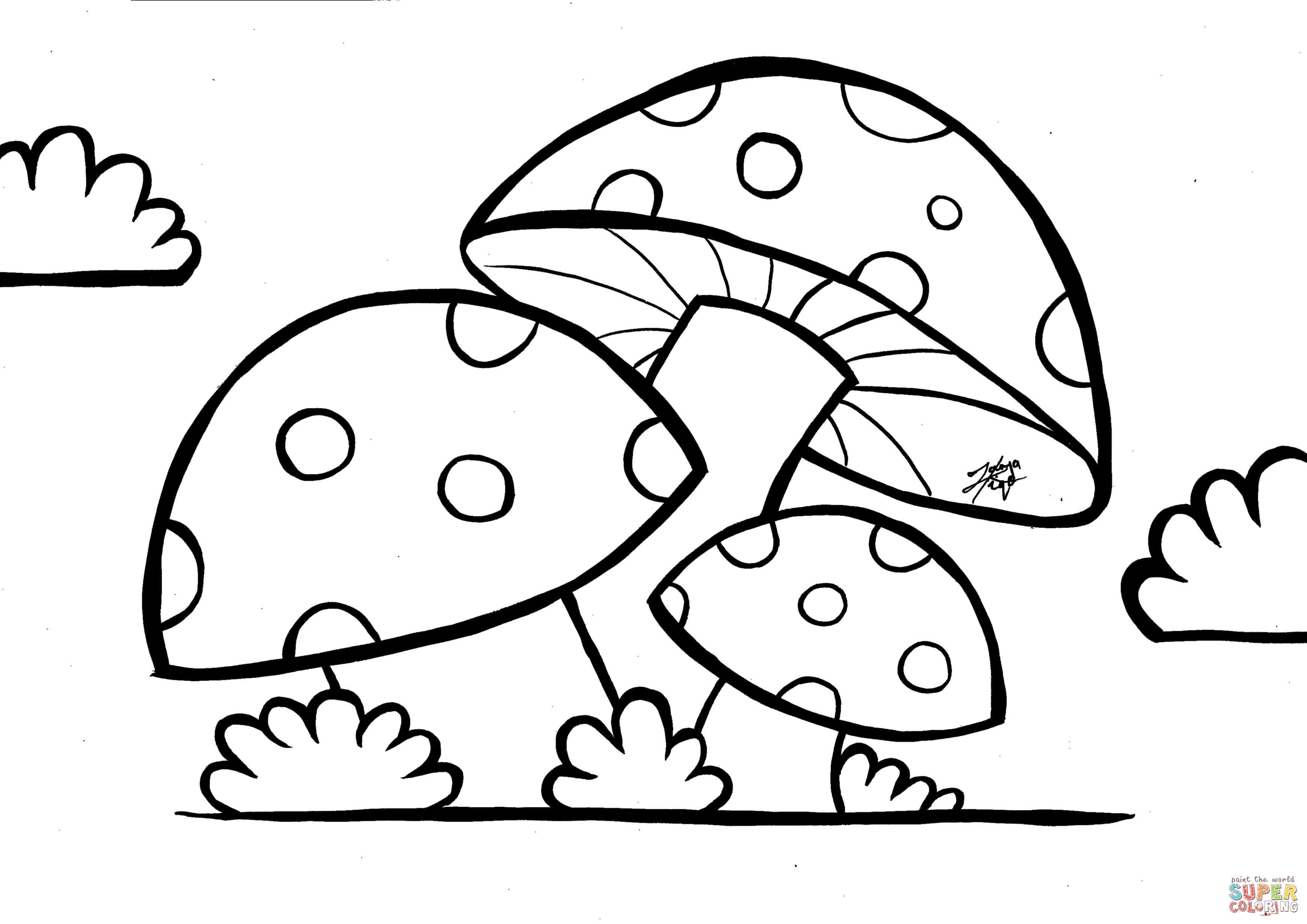 Mushroom coloring page | Free Printable Coloring Pages