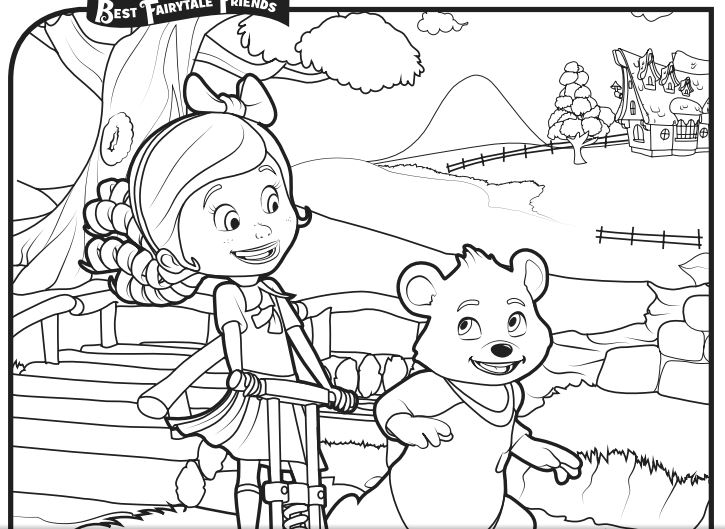 Goldie And Bear Coloring Pages Free