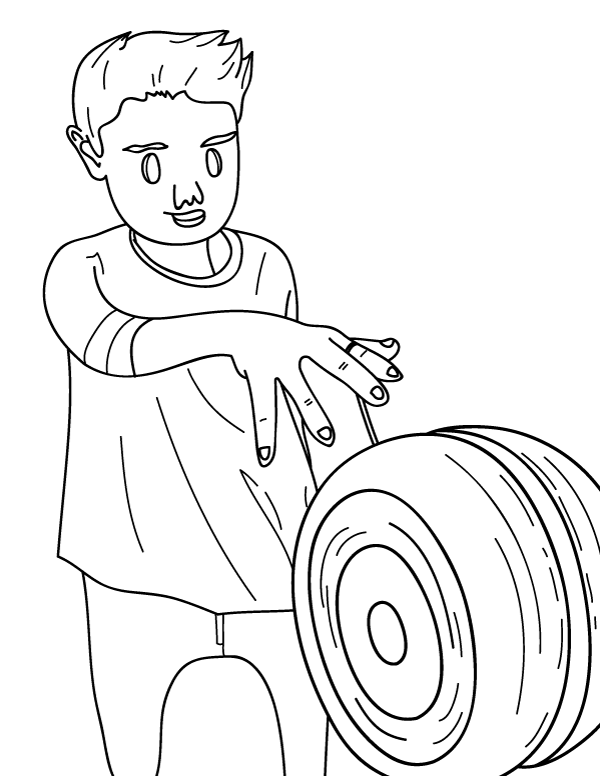 Printable Yoyo Coloring Page