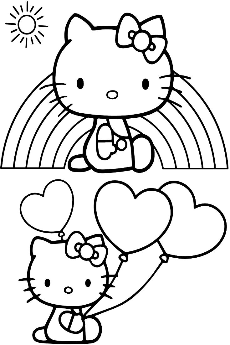 50+ Hello Kitty Coloring Pages For Kids