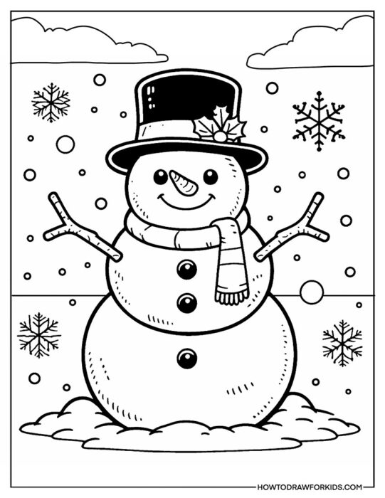 Snowman Coloring Pages - Free Printables