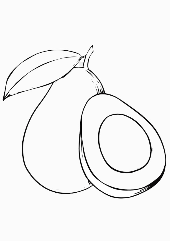 Coloring Pages | Printable Avocado Coloring Pages for Kids