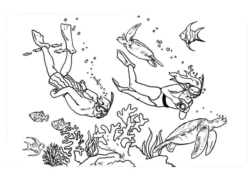 Coloring Page diving - free printable coloring pages - Img 7871