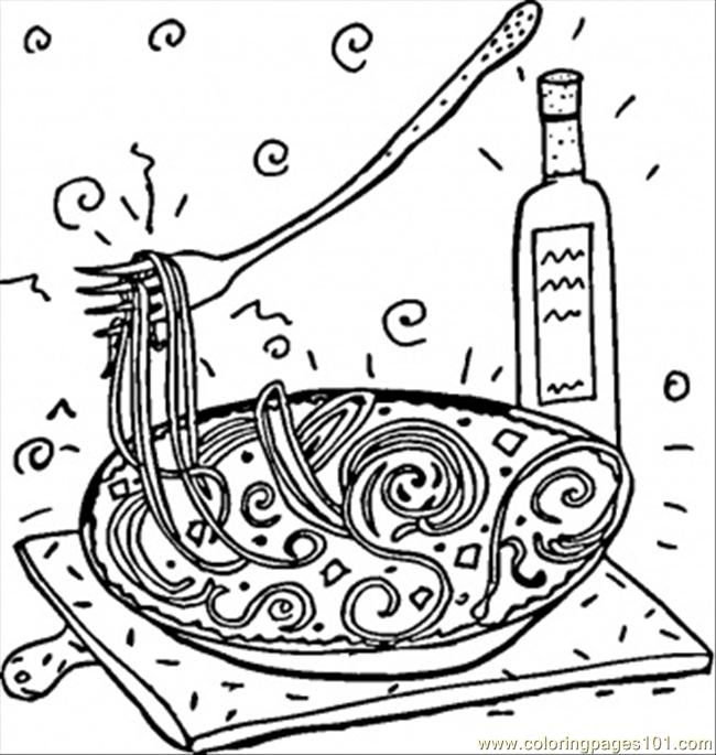 Italian Spaghetti Coloring Page for Kids - Free Italy Printable Coloring  Pages Online for Kids - ColoringPages101.com | Coloring Pages for Kids