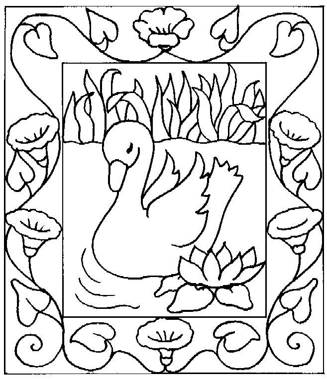 Kids-n-fun.com | 8 coloring pages of Swans