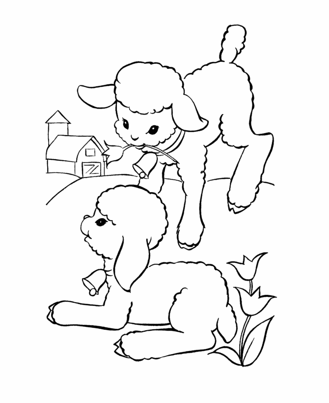 Lamb Coloring Page Lion And Lamb Coloring Pages Lion Observe His ...