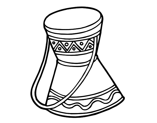 African drum coloring page - Coloringcrew.com