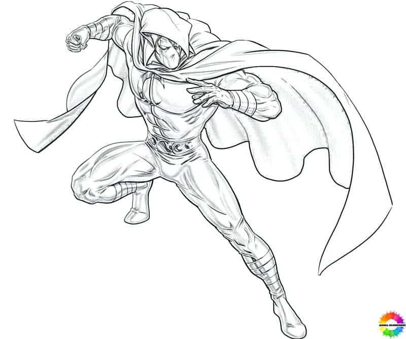 Moon Knight Free printable coloring pages