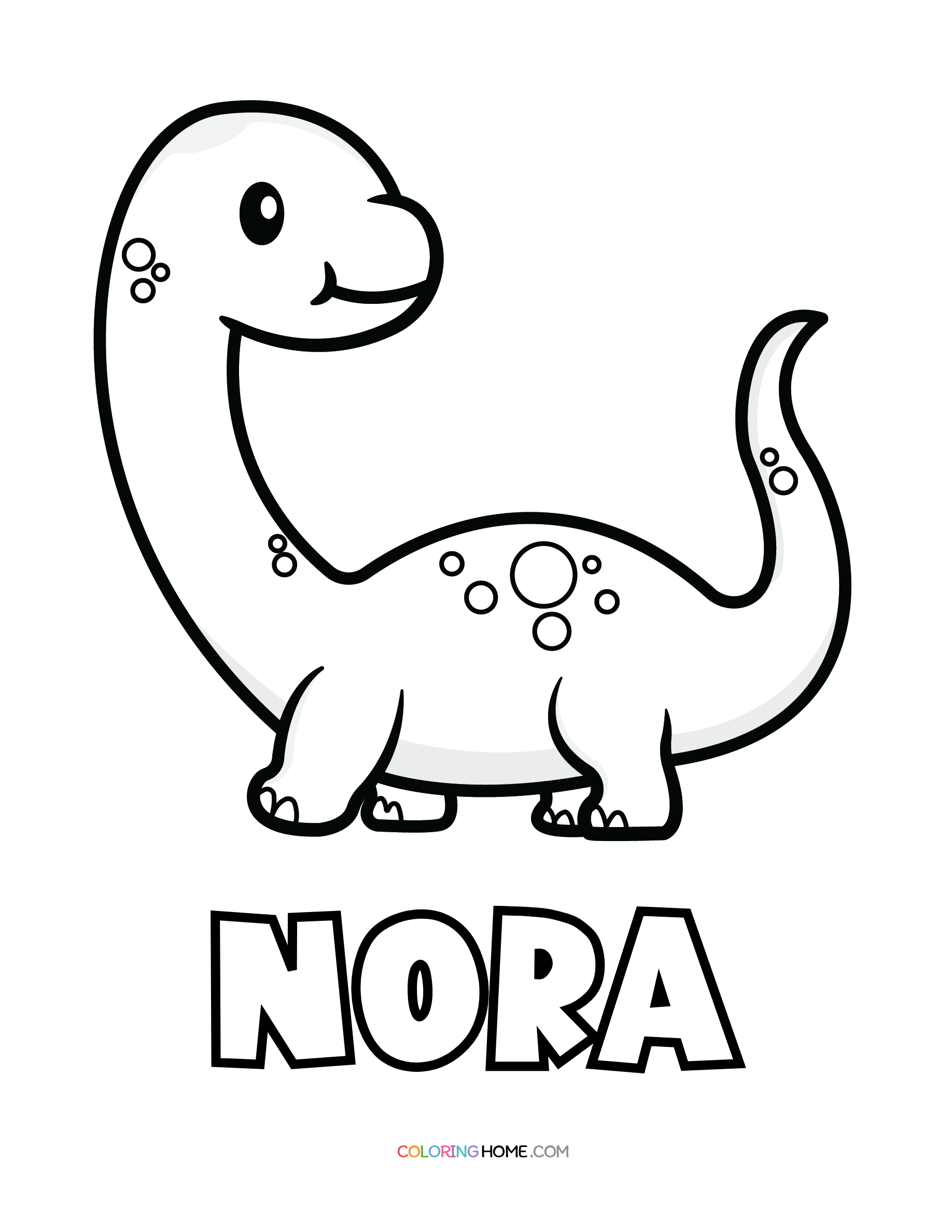 Nora dinosaur coloring page