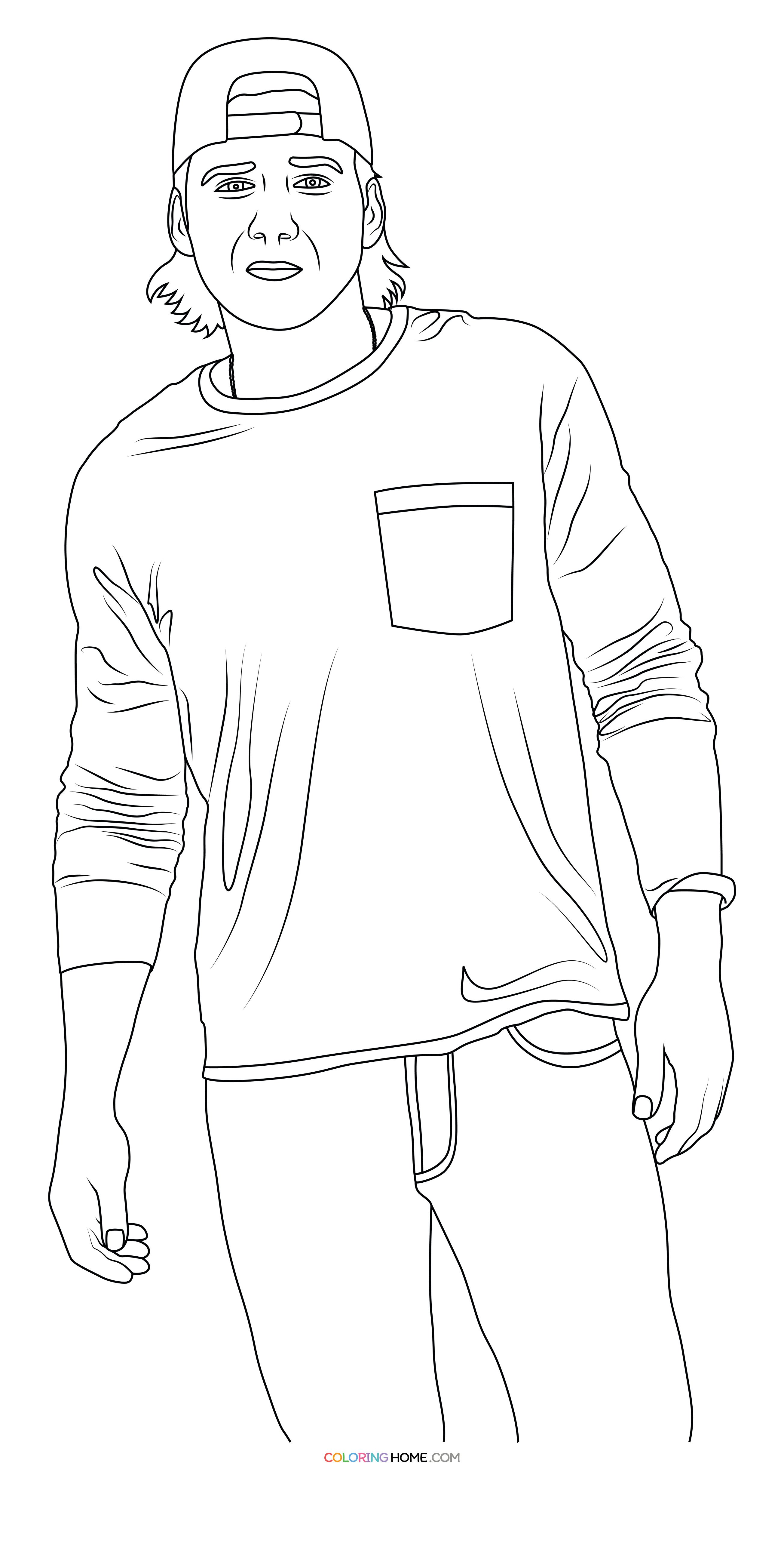 Morgan Wallen coloring page