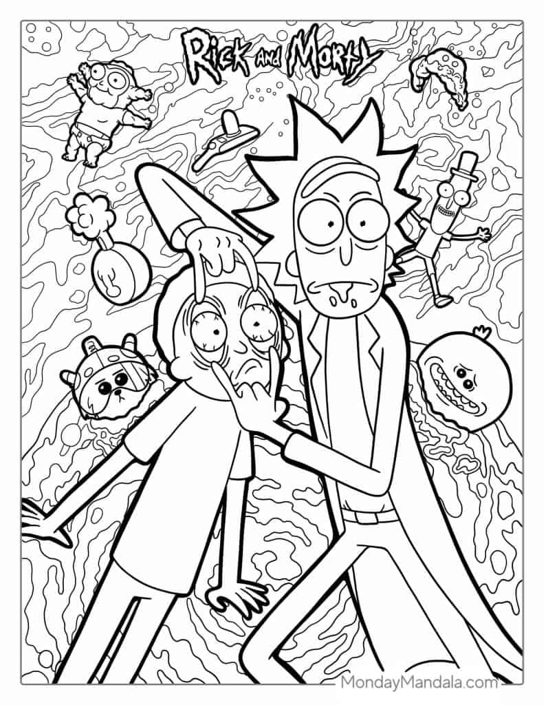 20 Rick and Morty Coloring Pages (Free ...