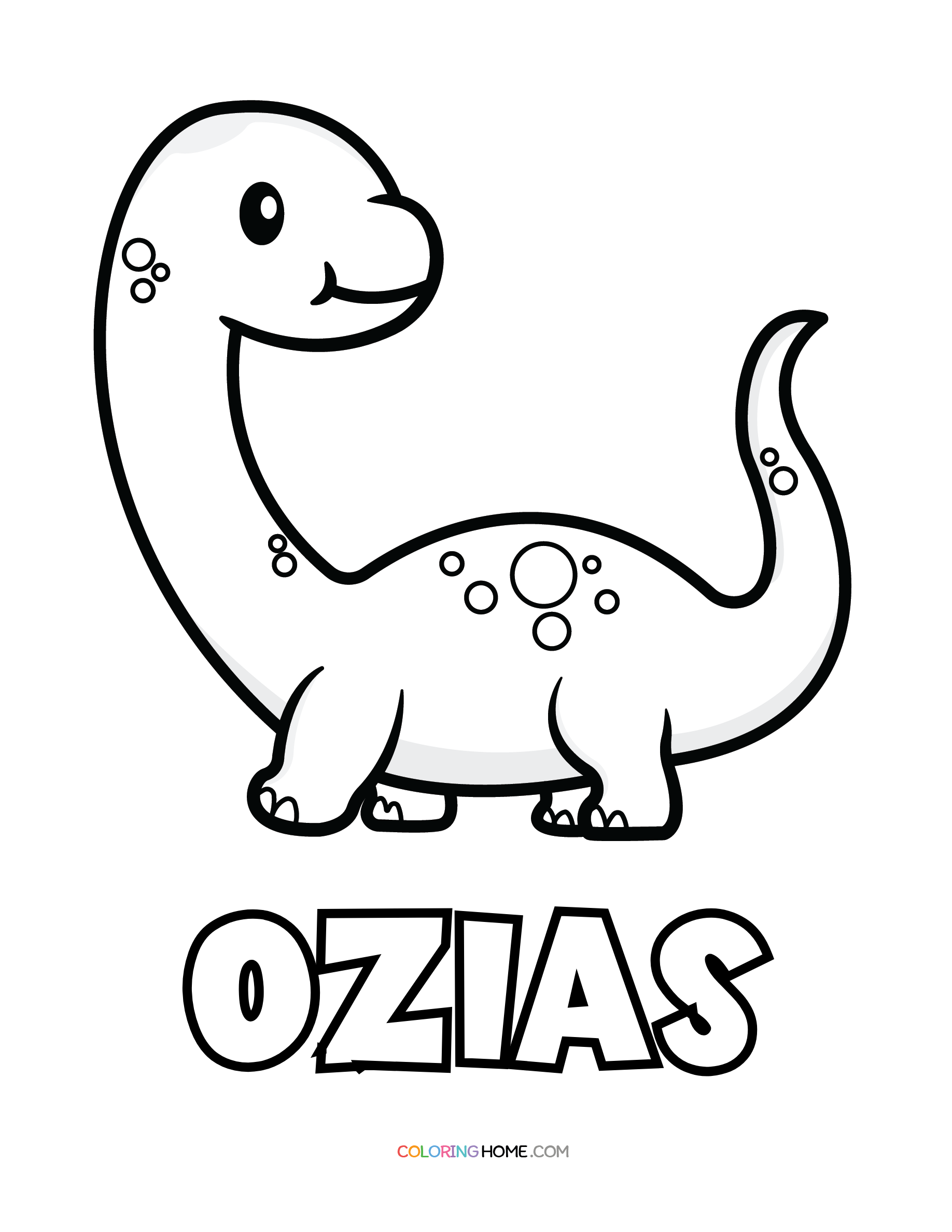 Ozias dinosaur coloring page